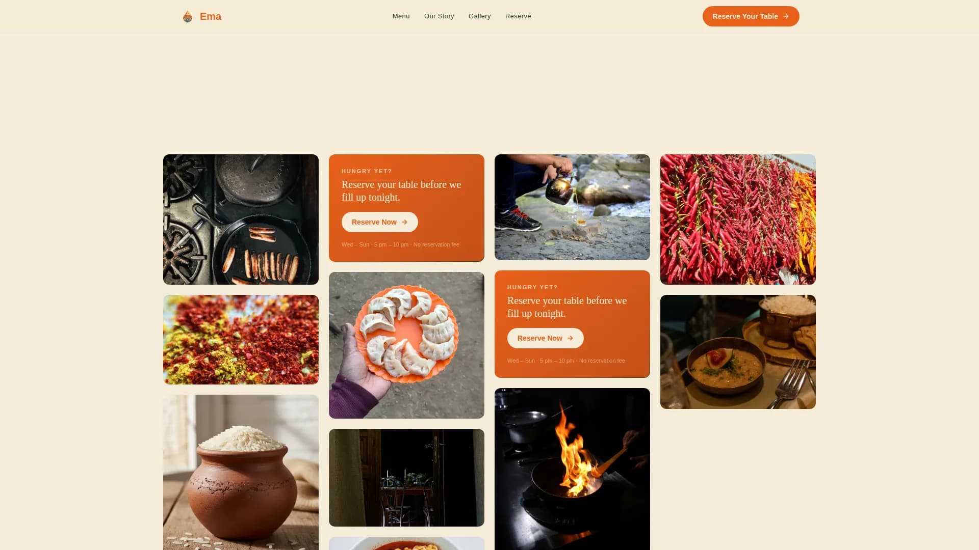 Bhutan — Artisan Himalayan Cuisine Landing Page Template