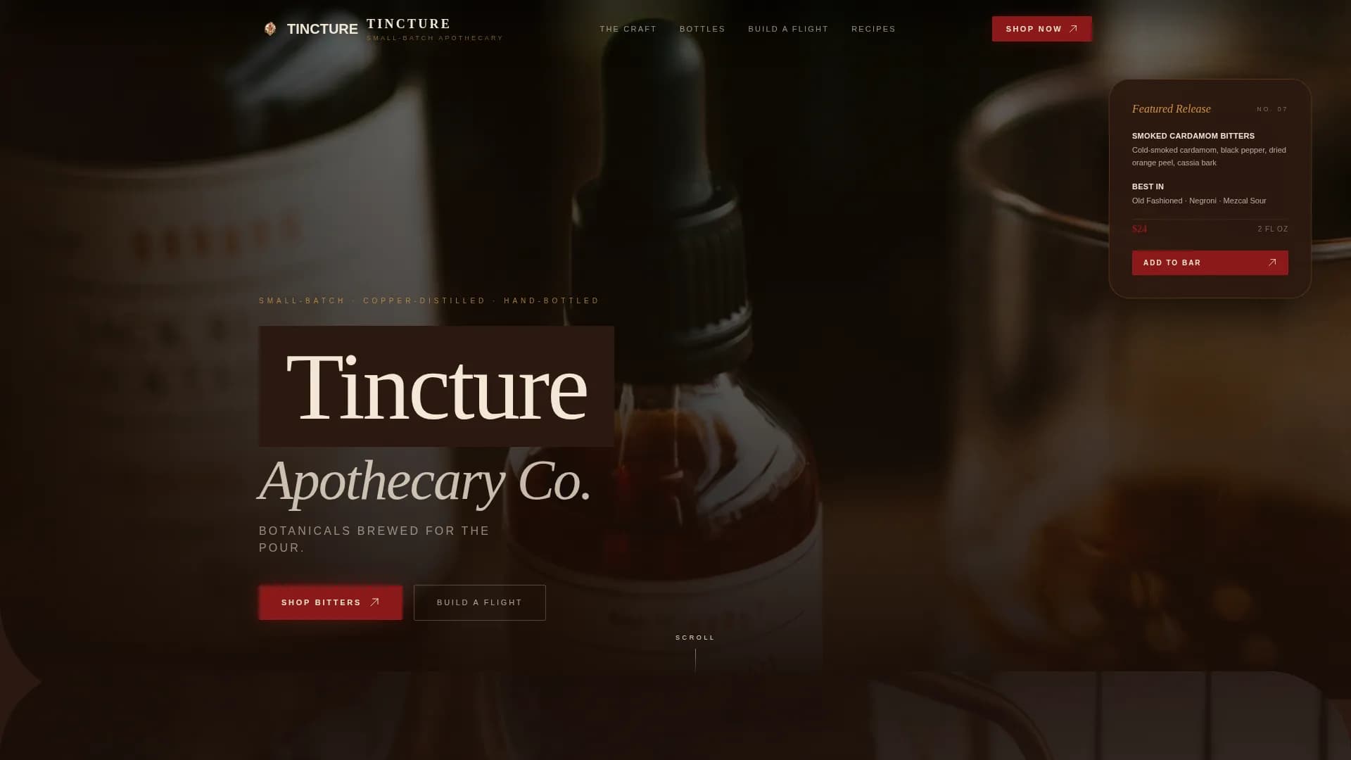 Essence — Premium Botanical Spirits Landing Page Template
