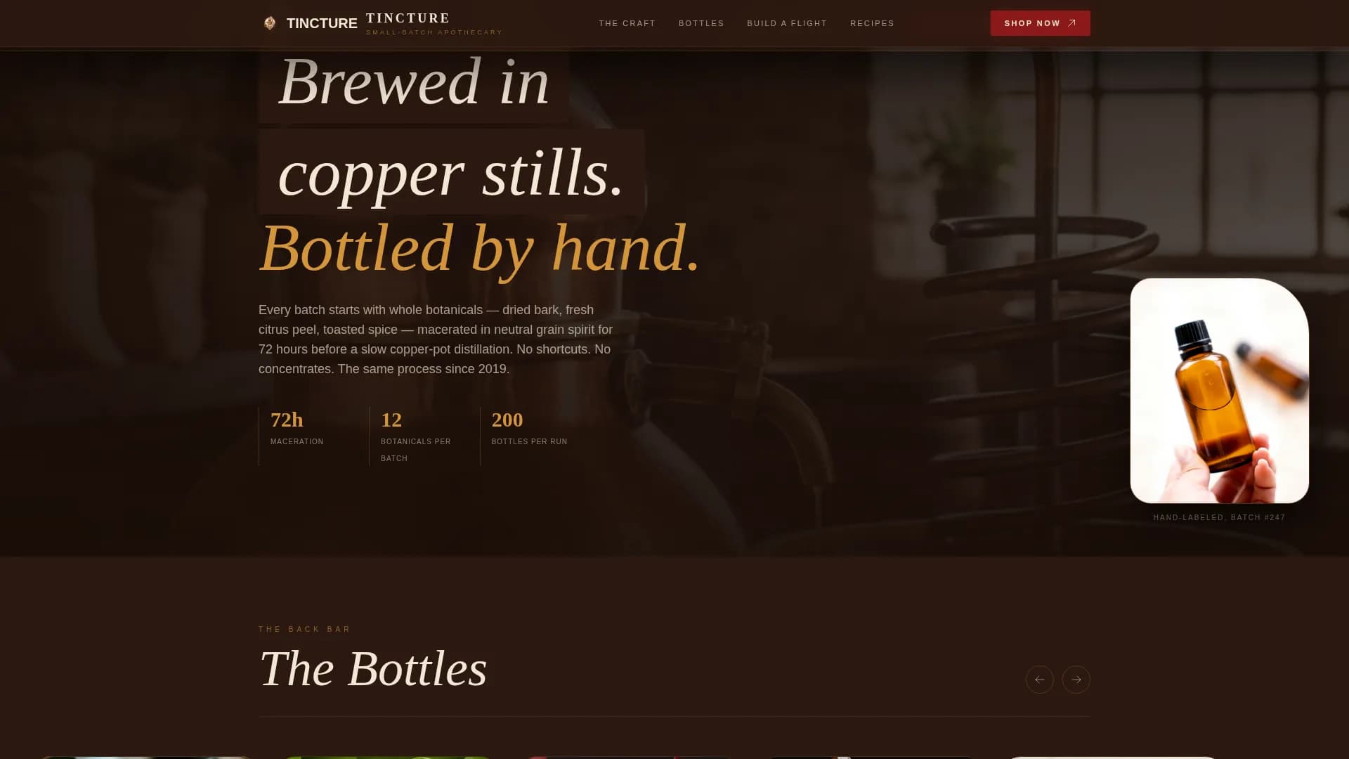 Essence — Premium Botanical Spirits Landing Page Template