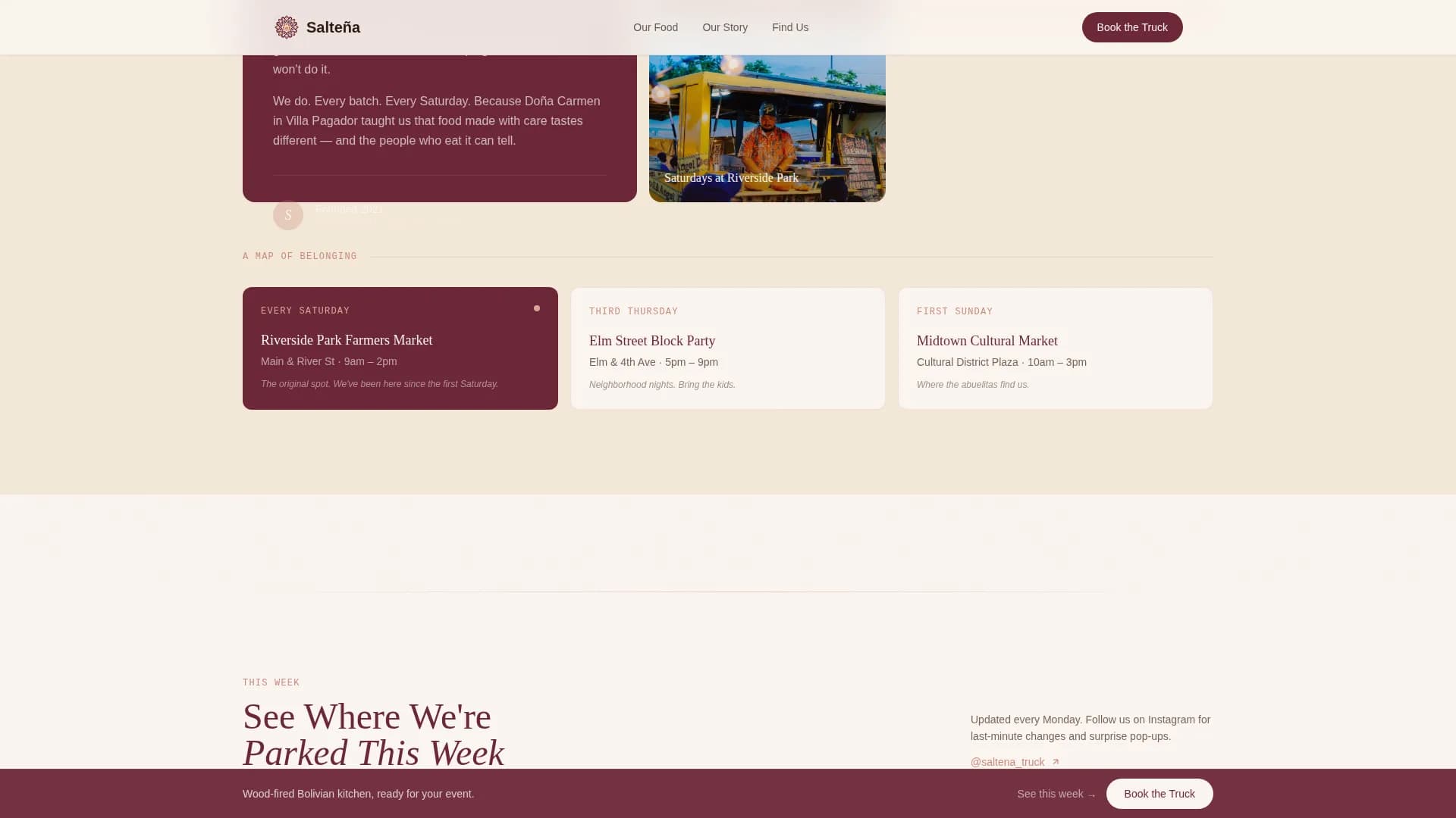 Fusion — Rapid Bolivian Cuisine Landing Page Template