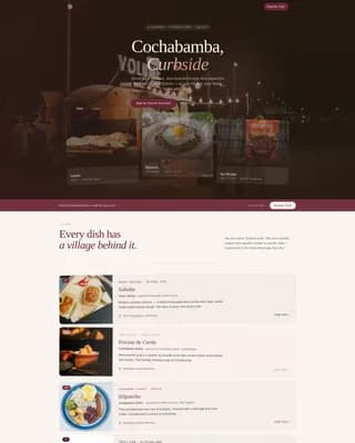 Fusion — Rapid Bolivian Cuisine Landing Page Template