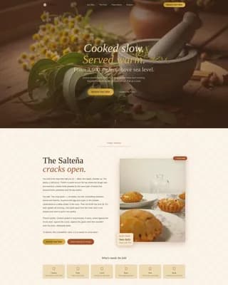Andean — Warm Latin Bistro Landing Page Template