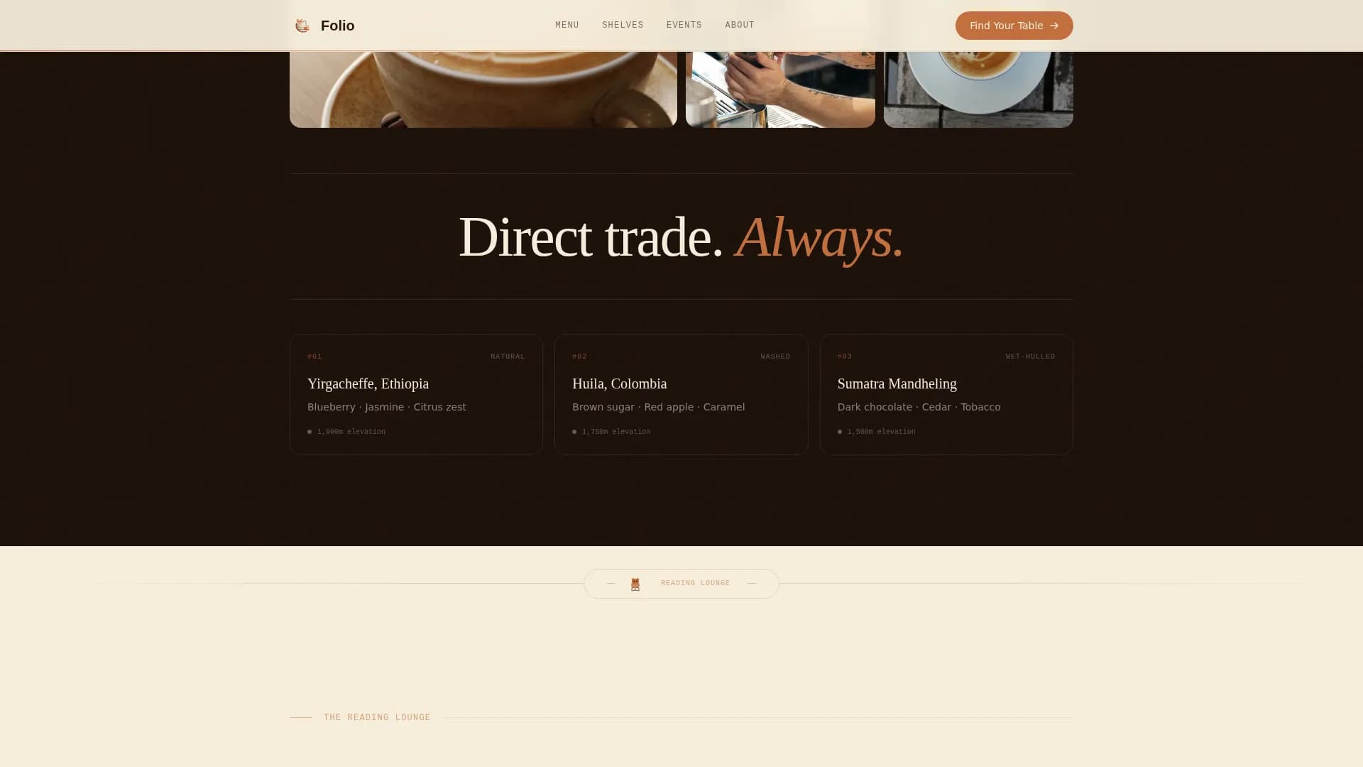 Literary Book Café & Reading Experience Website Template