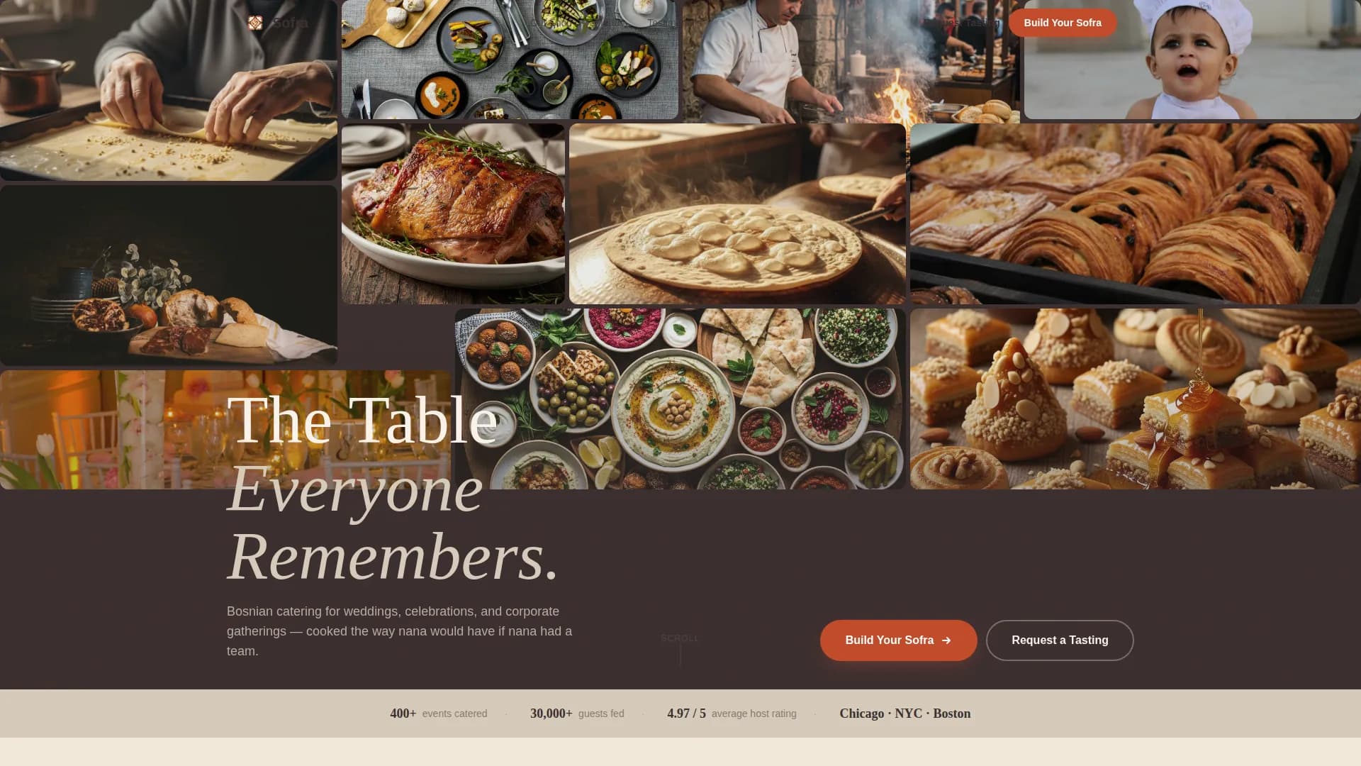 Sofra - Authentic Bosnian Catering Landing Page Template