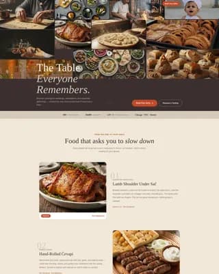 Sofra - Authentic Bosnian Catering Landing Page Template