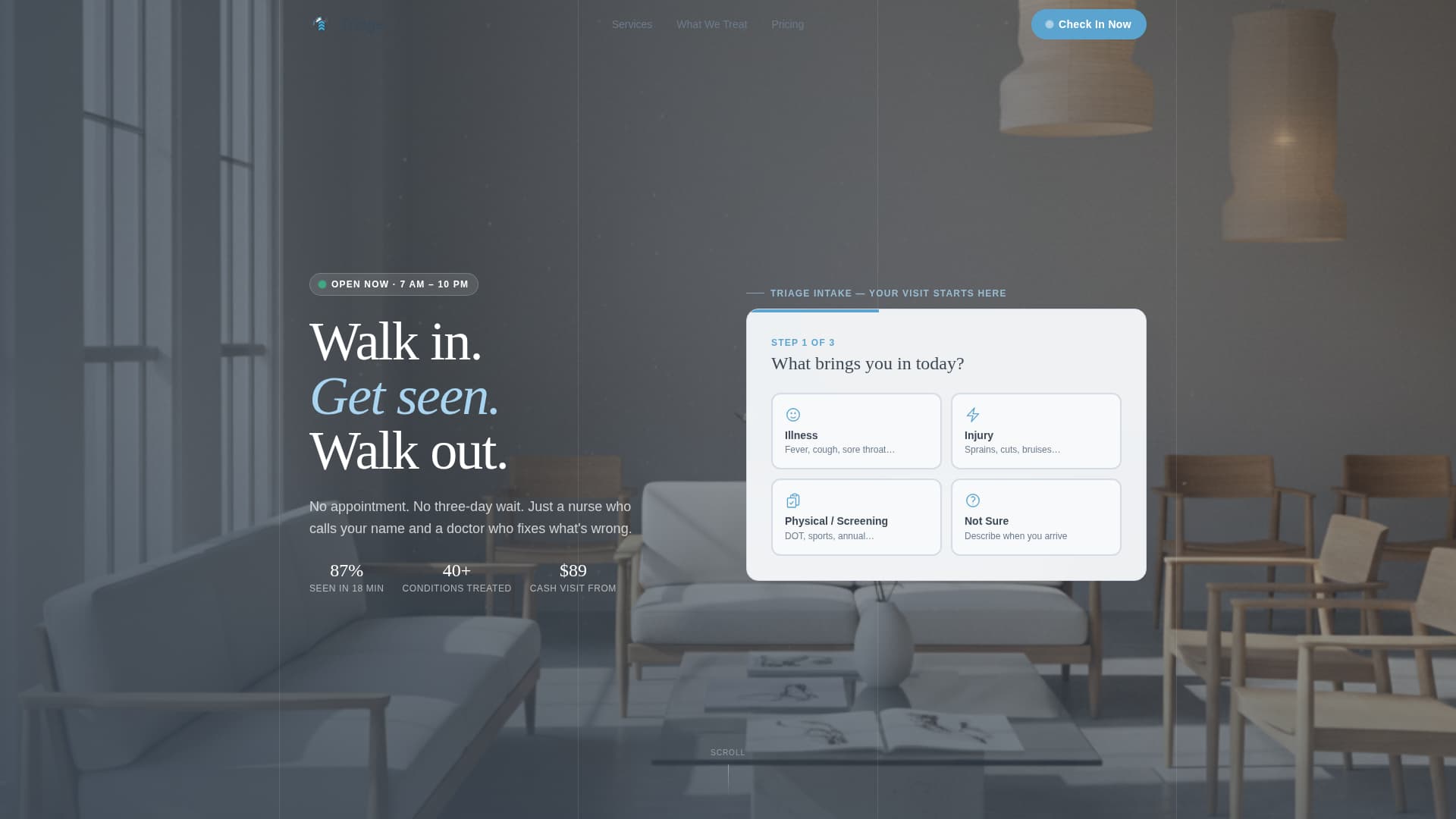 Urgent Care & Walk-In Booking Website Template