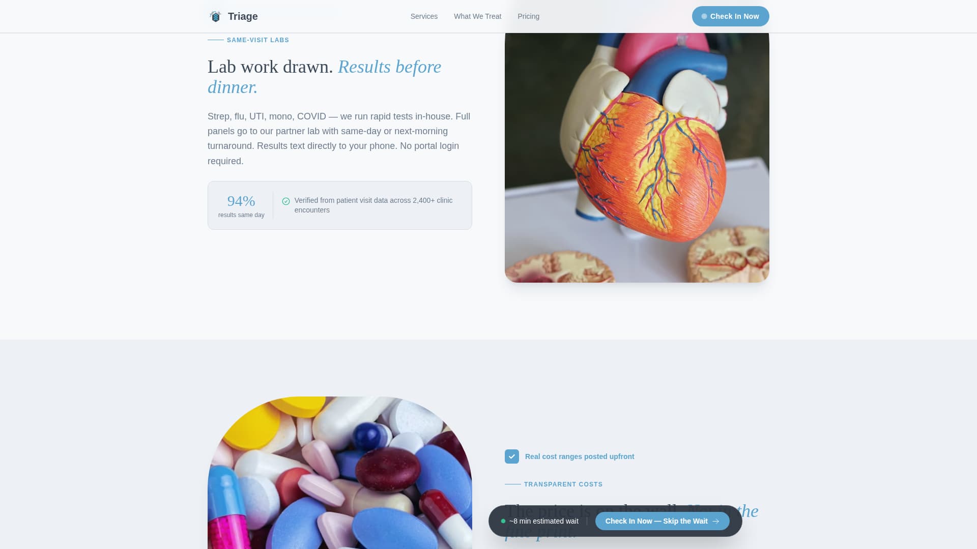 Urgent Care & Walk-In Booking Website Template