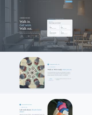 Urgent Care & Walk-In Booking Website Template