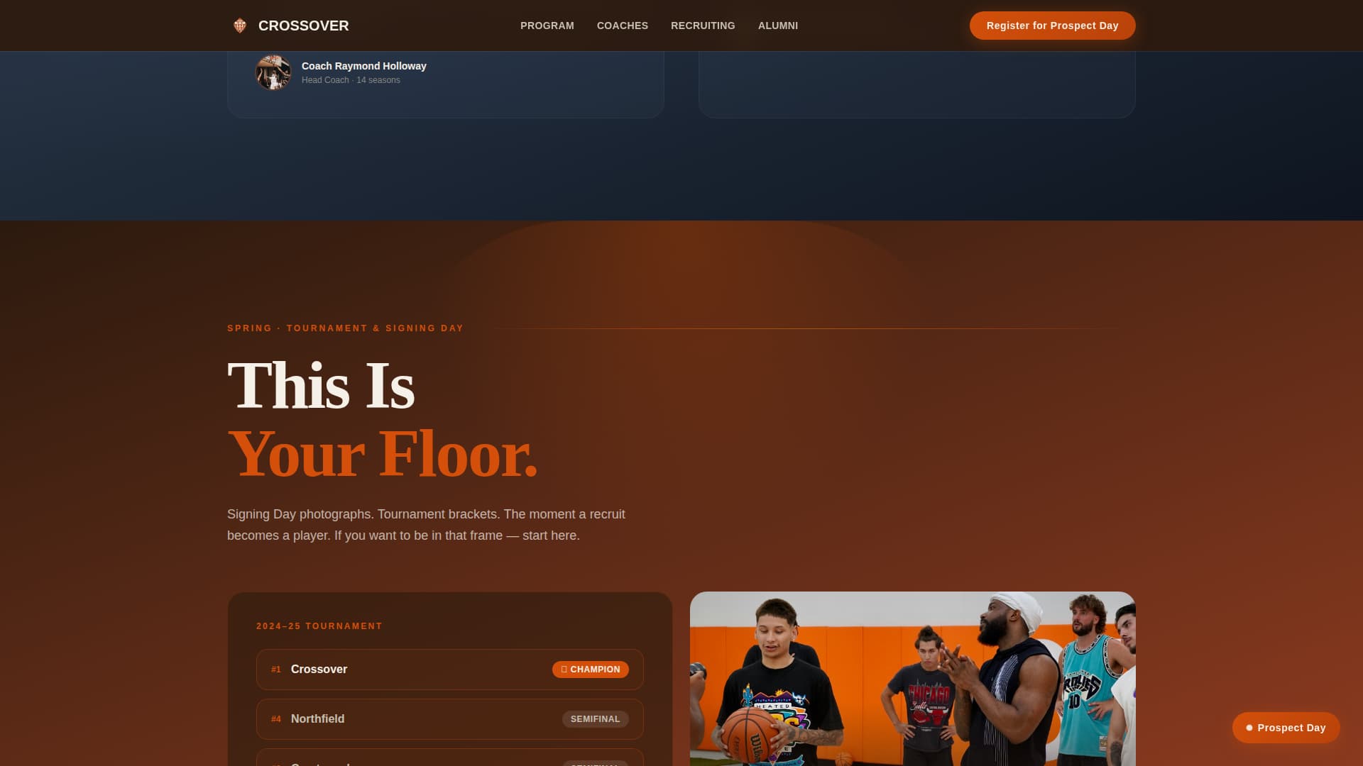 College Basketball Recruiting Website Template