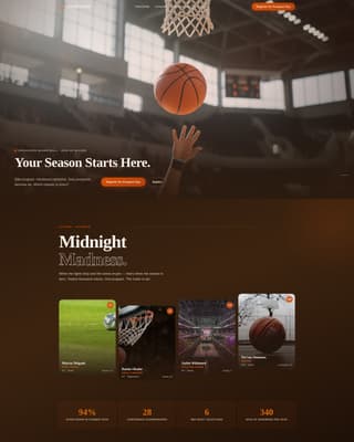 College Basketball Recruiting Website Template