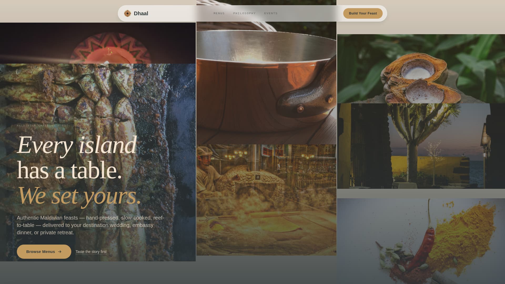 Maldivian Cuisine Pricing Website Template