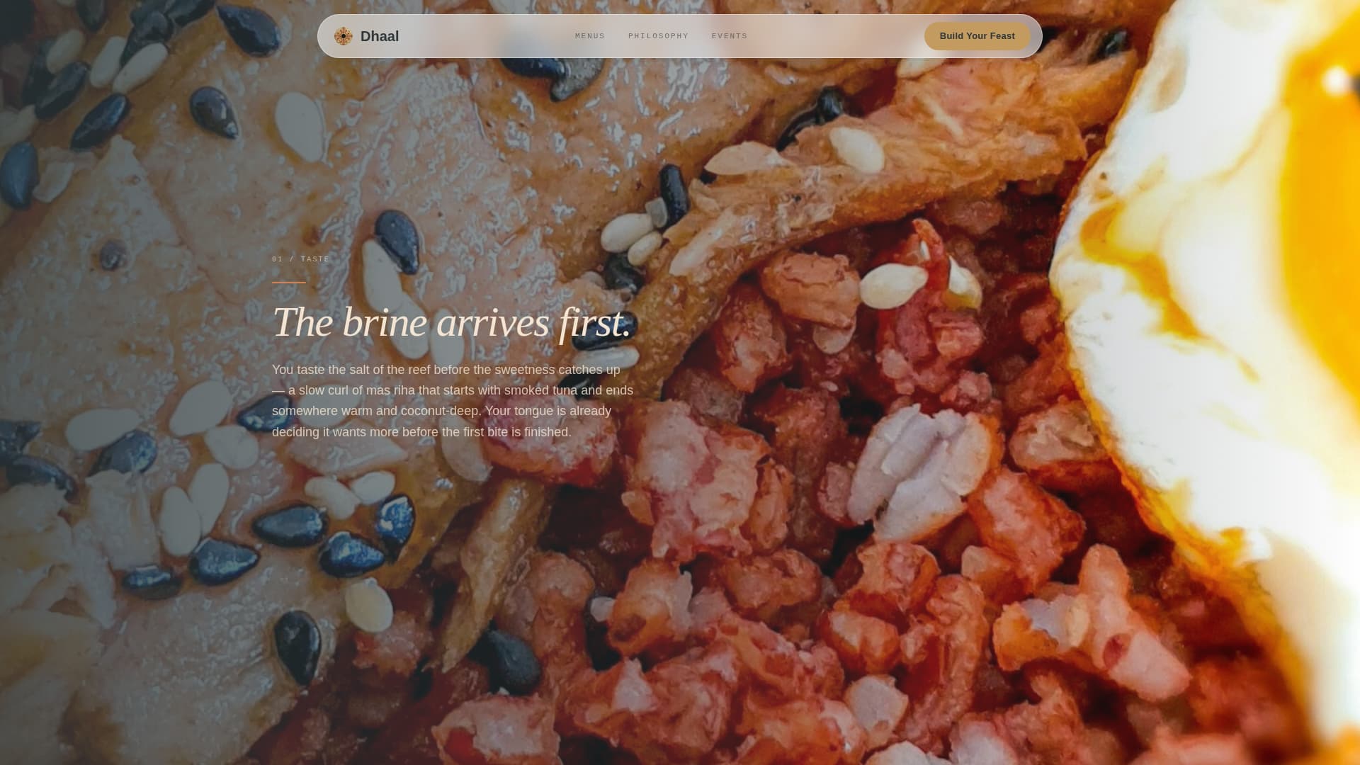 Maldivian Cuisine Pricing Website Template