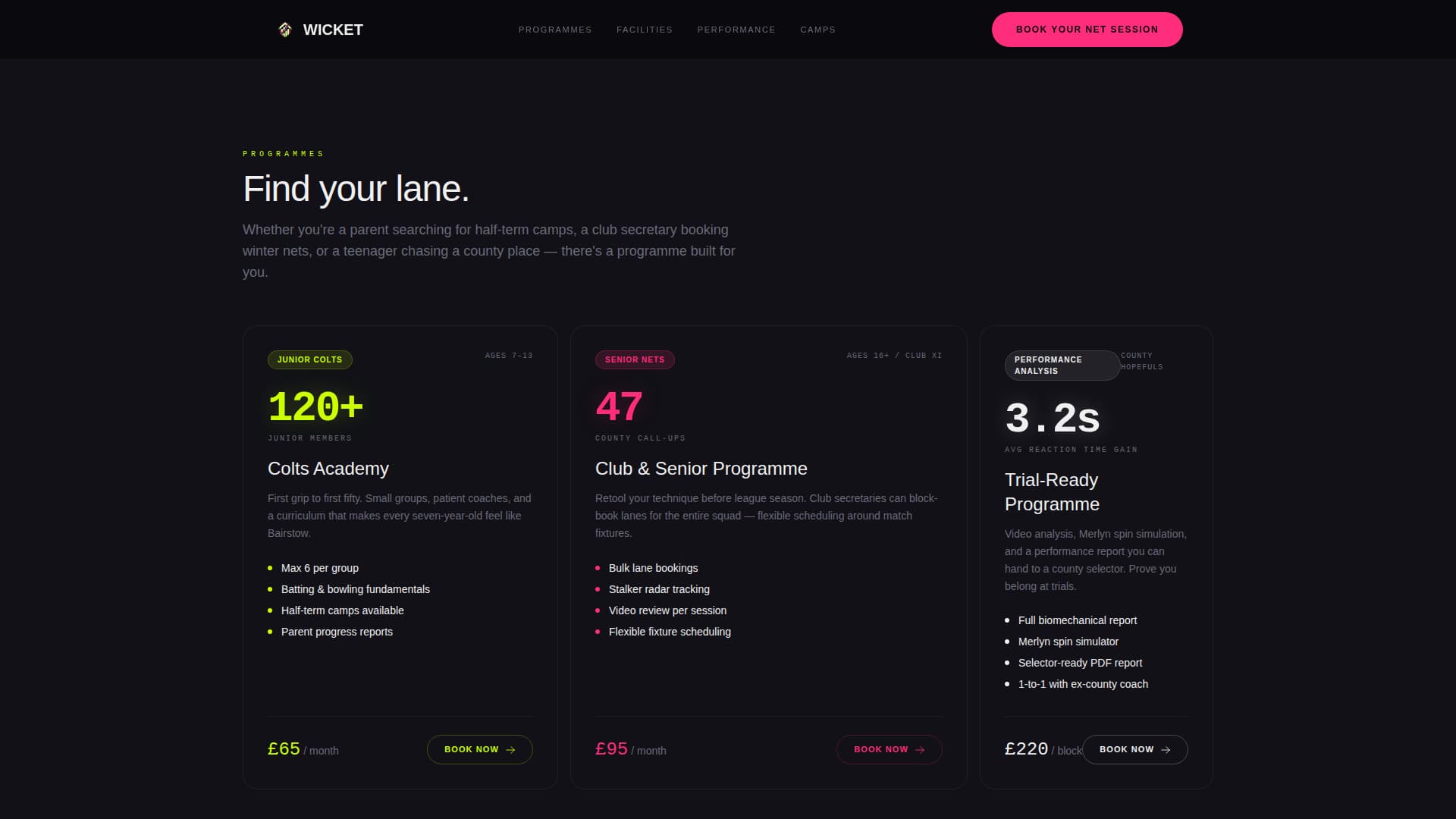 Sports Academy & Coaching Booking Website Template