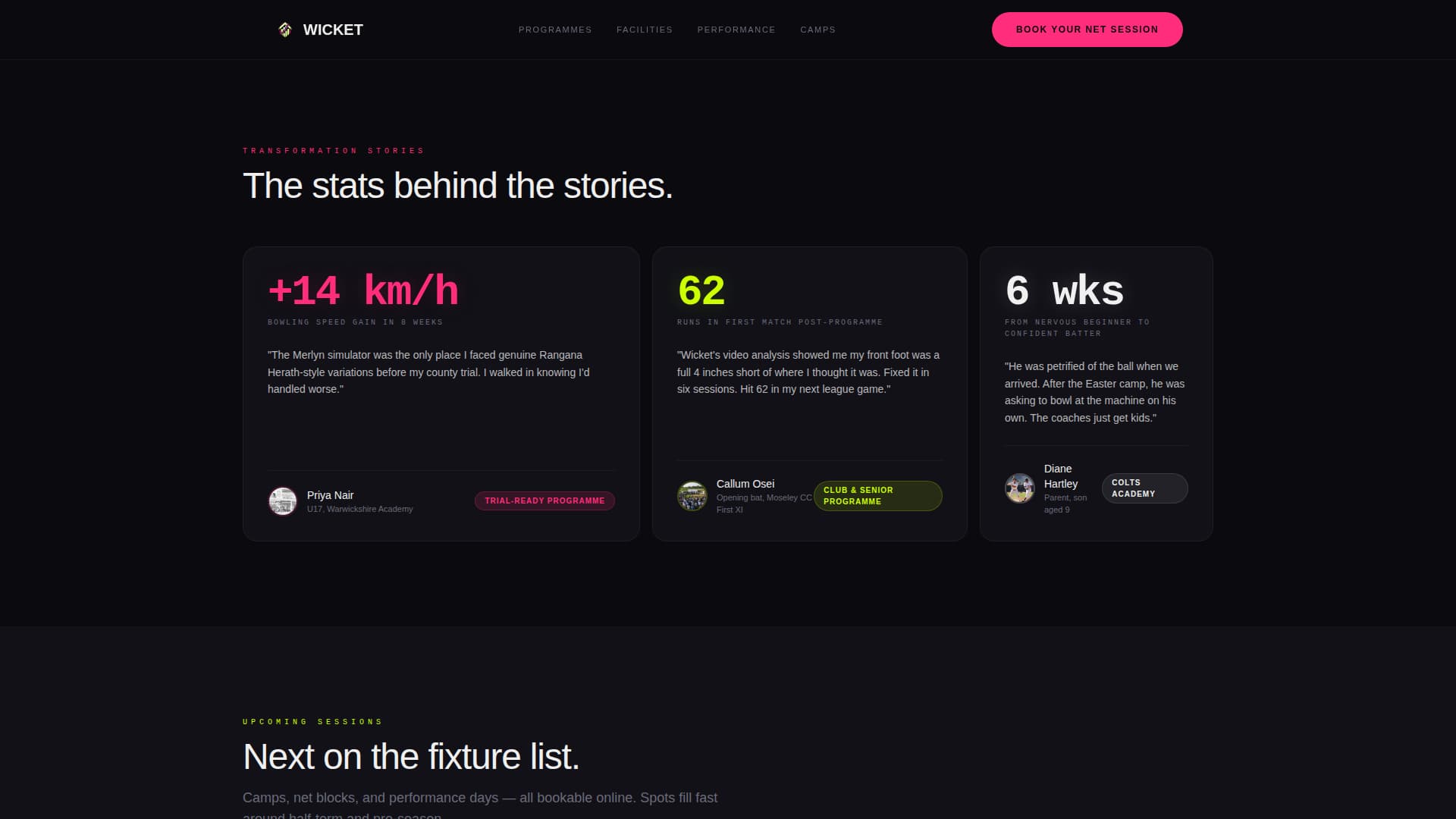 Sports Academy & Coaching Booking Website Template