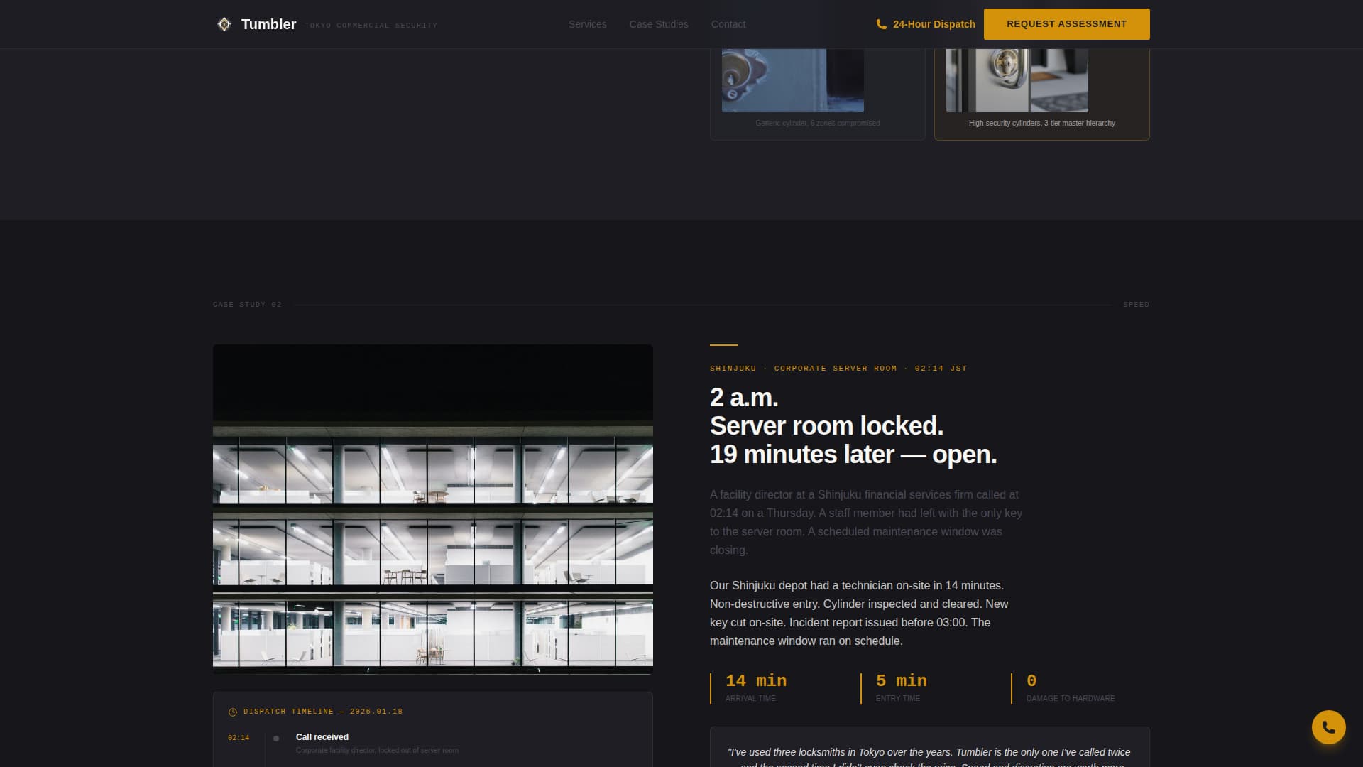 Tumbler - Precision Locksmith Landing Page Template