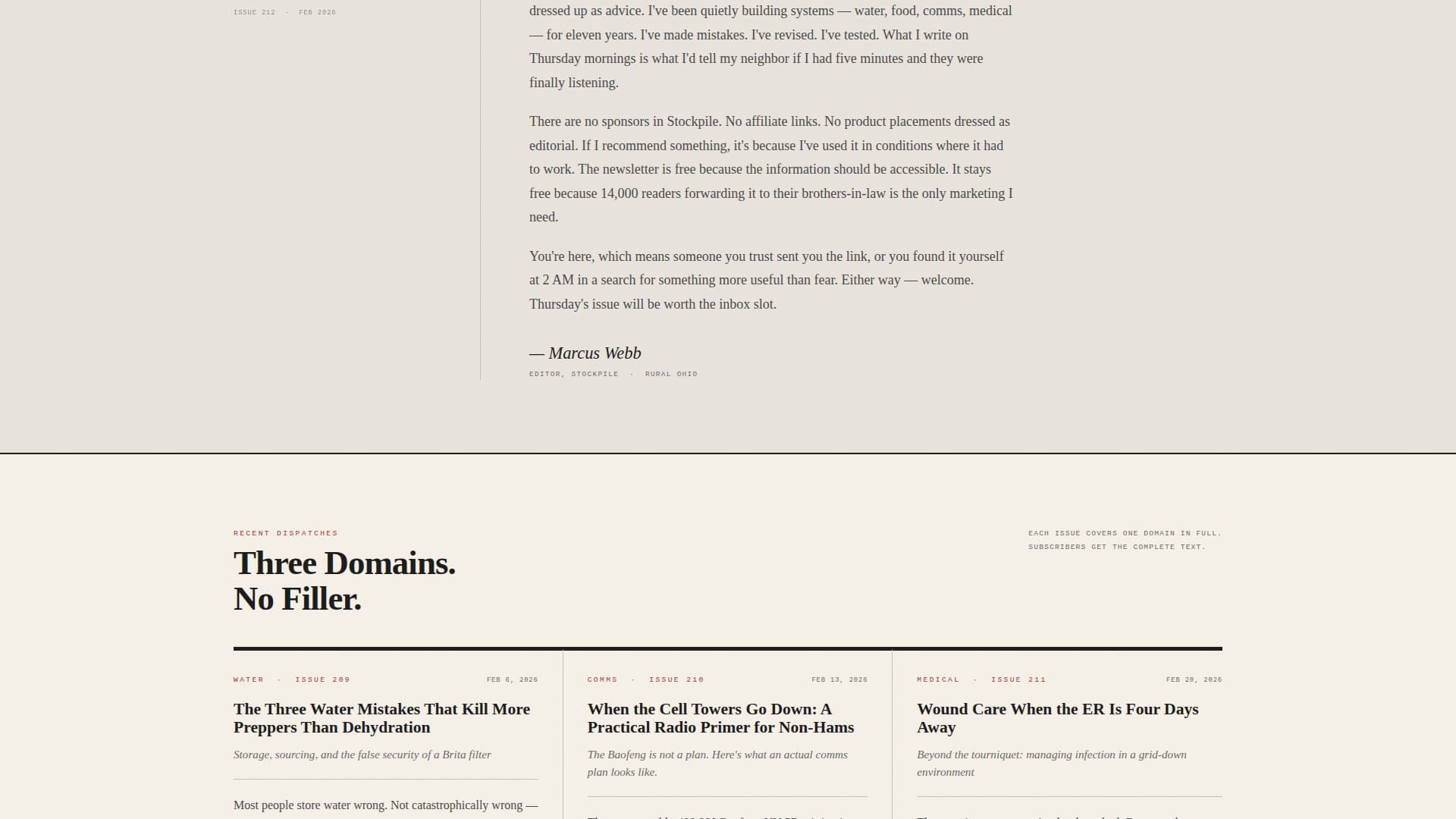 Prepper & Survival Content Reviews Website Template