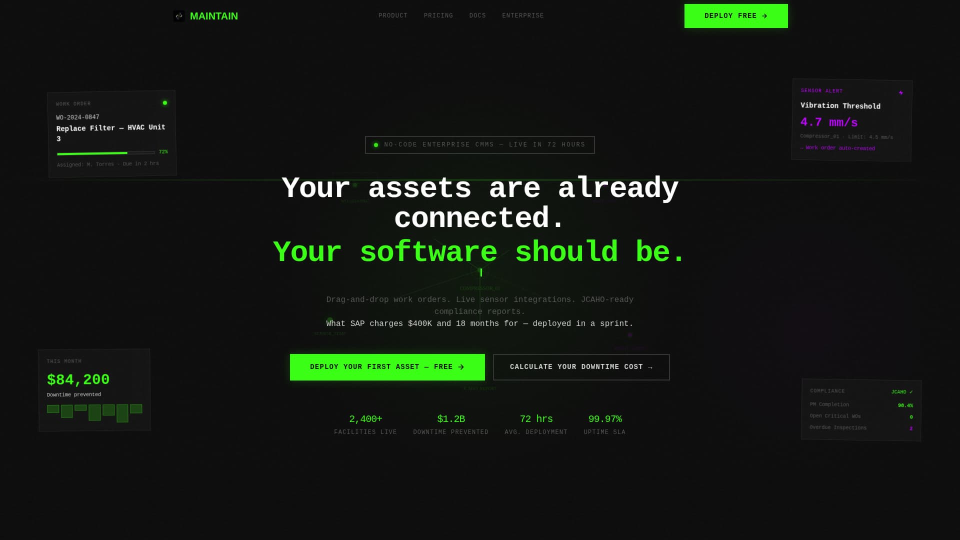 No-Code Enterprise Software Cost Calculator Website Template