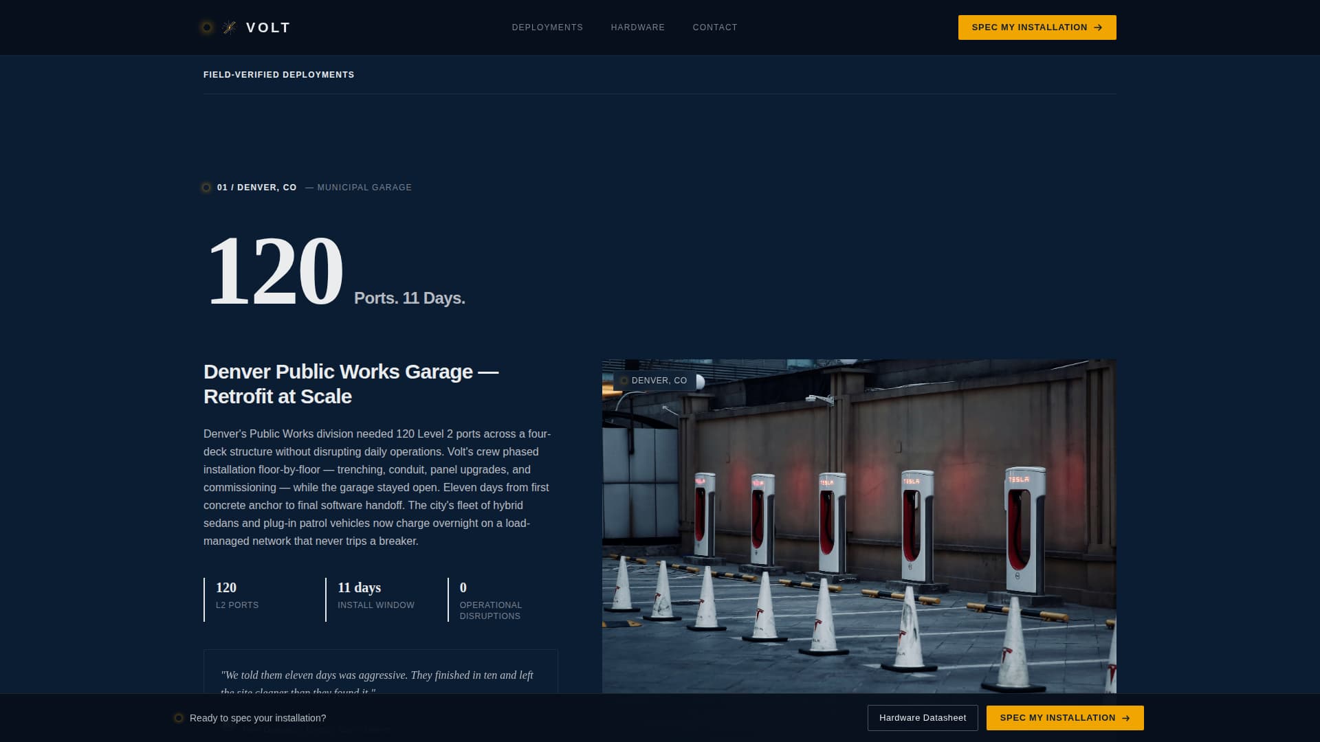Volt - Industrial EV Charging Landing Page Template
