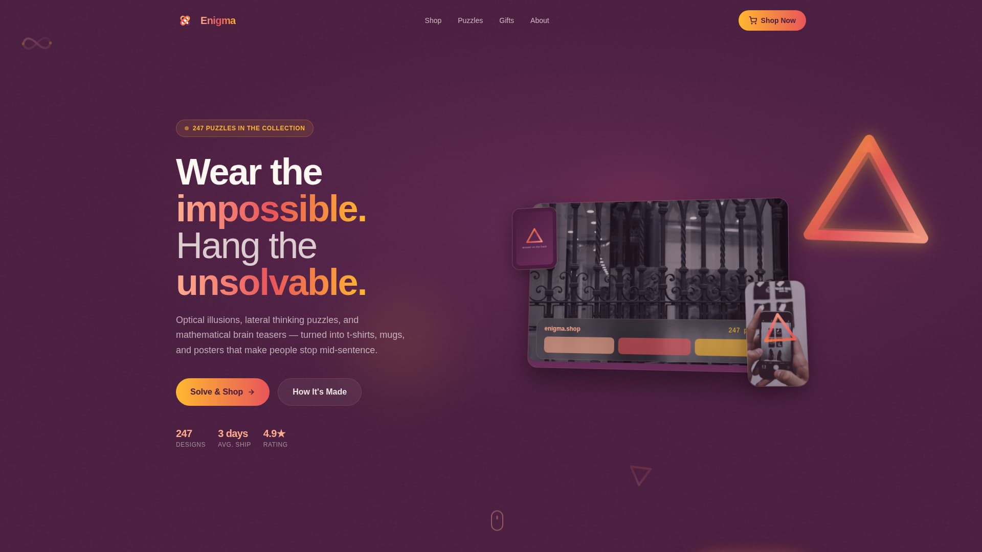 Puzzles & Brain Teasers Store Careers Website Template