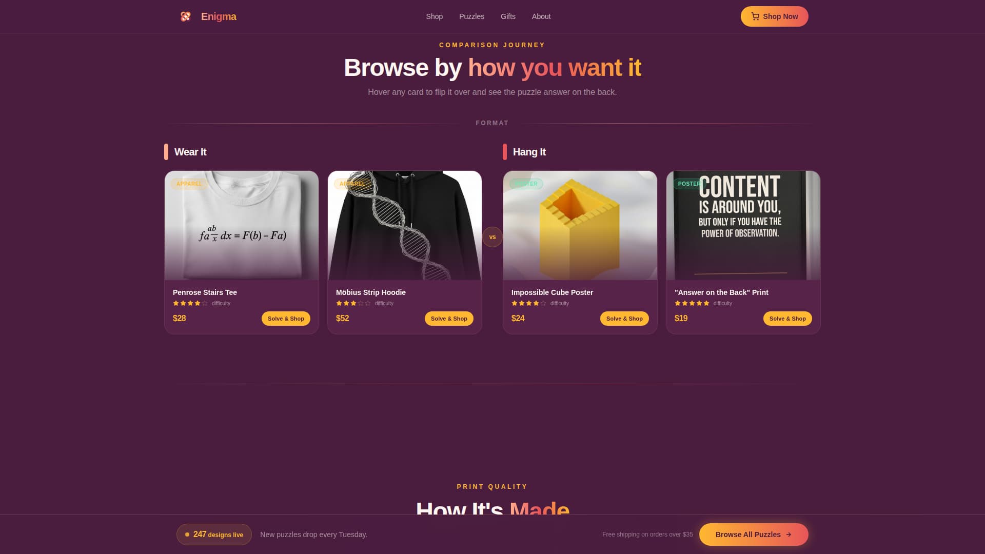 Puzzles & Brain Teasers Store Careers Website Template