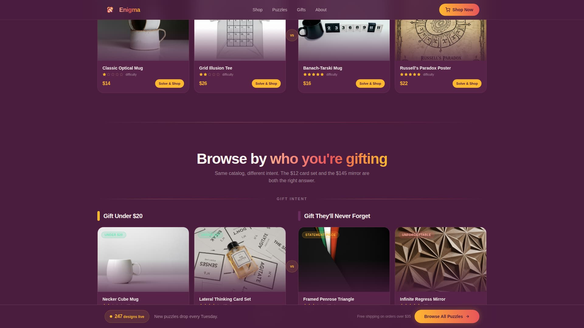 Puzzles & Brain Teasers Store Careers Website Template