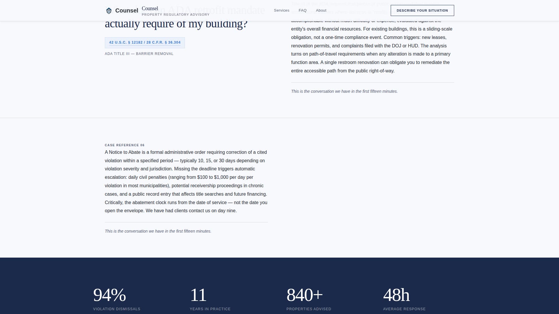 Counsel - Authoritative Propertymanagement Landing Page Template