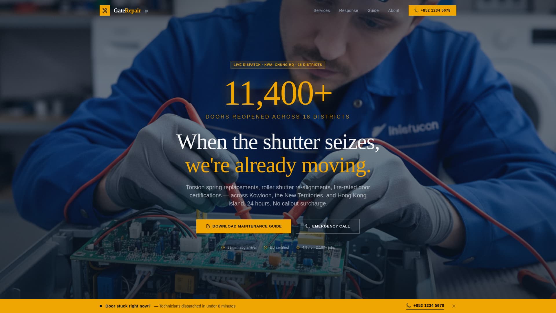 Gate - Authoritative Repair Landing Page Template