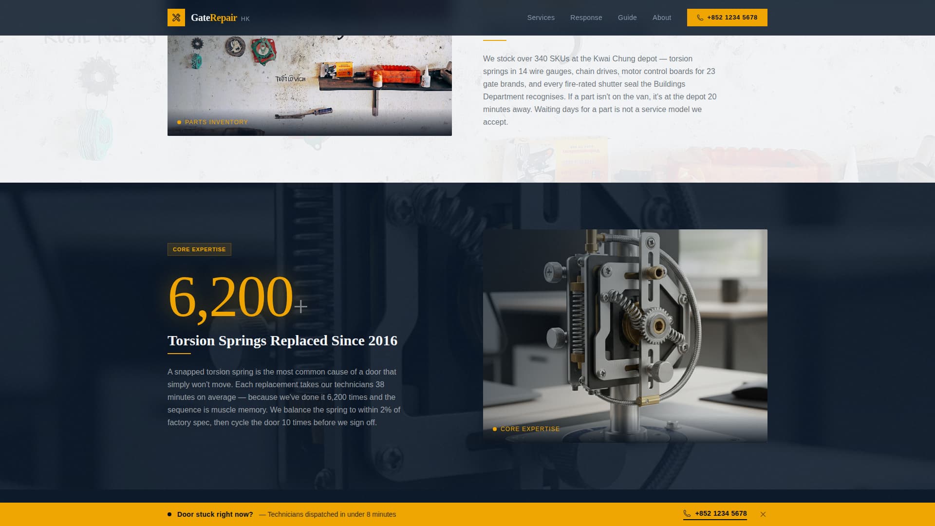 Gate - Authoritative Repair Landing Page Template