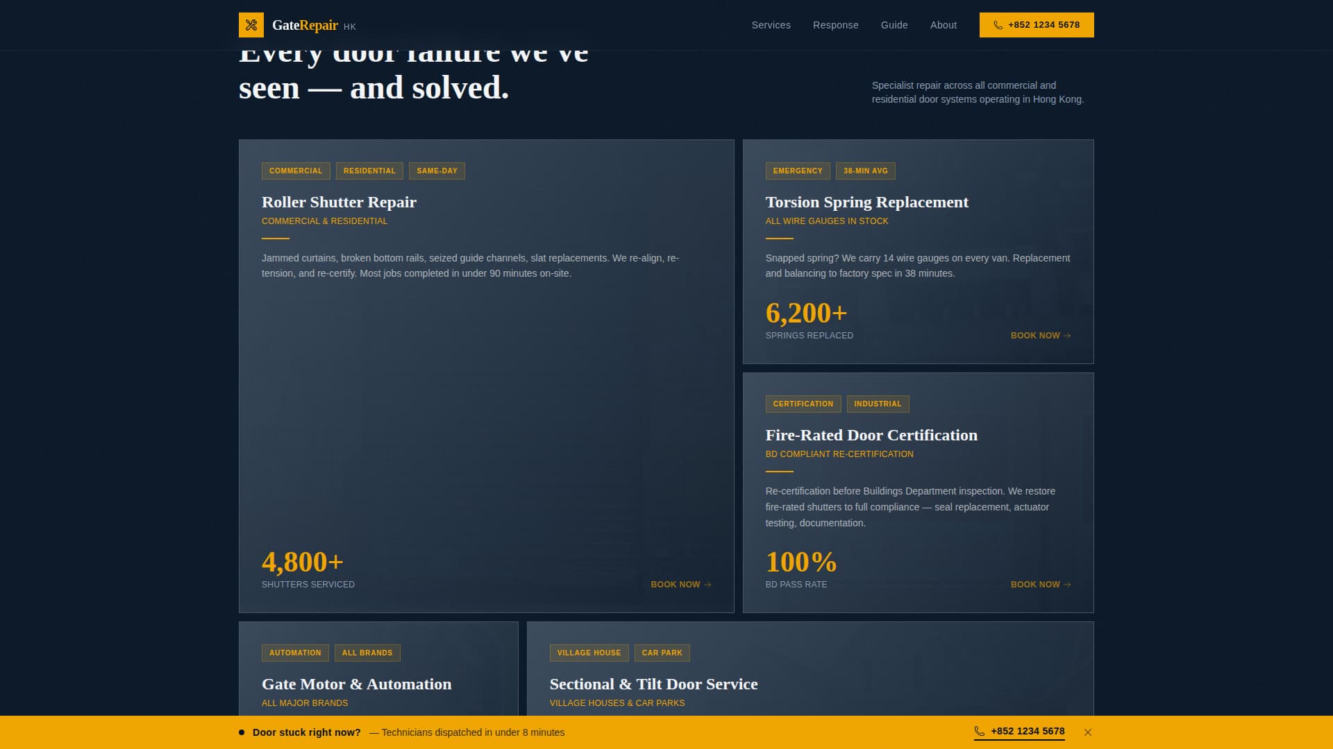 Gate - Authoritative Repair Landing Page Template