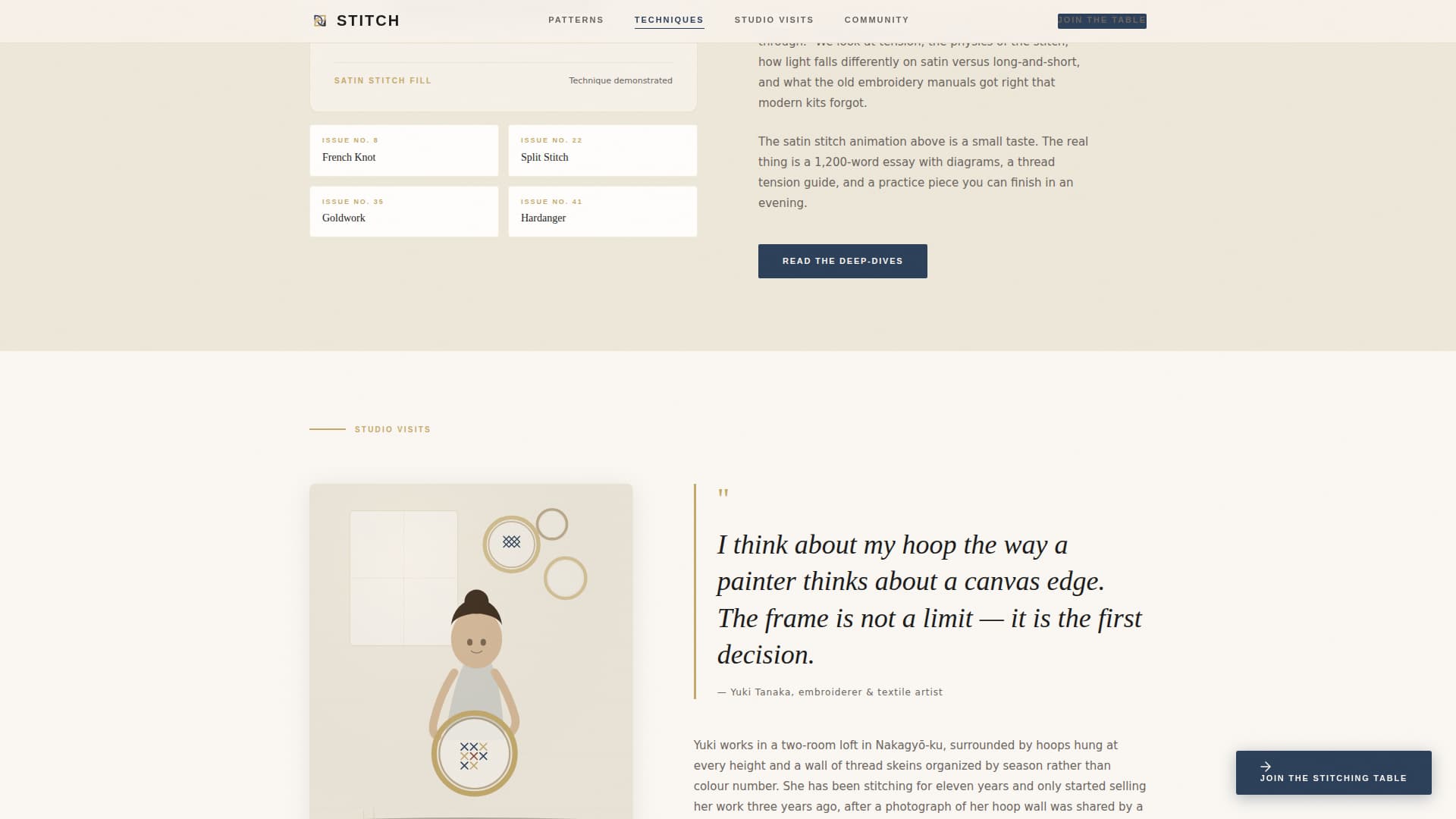 Cross-Stitch & Embroidery Content Blog Website Template