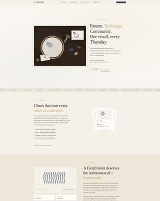 Cross-Stitch & Embroidery Content Blog Website Template