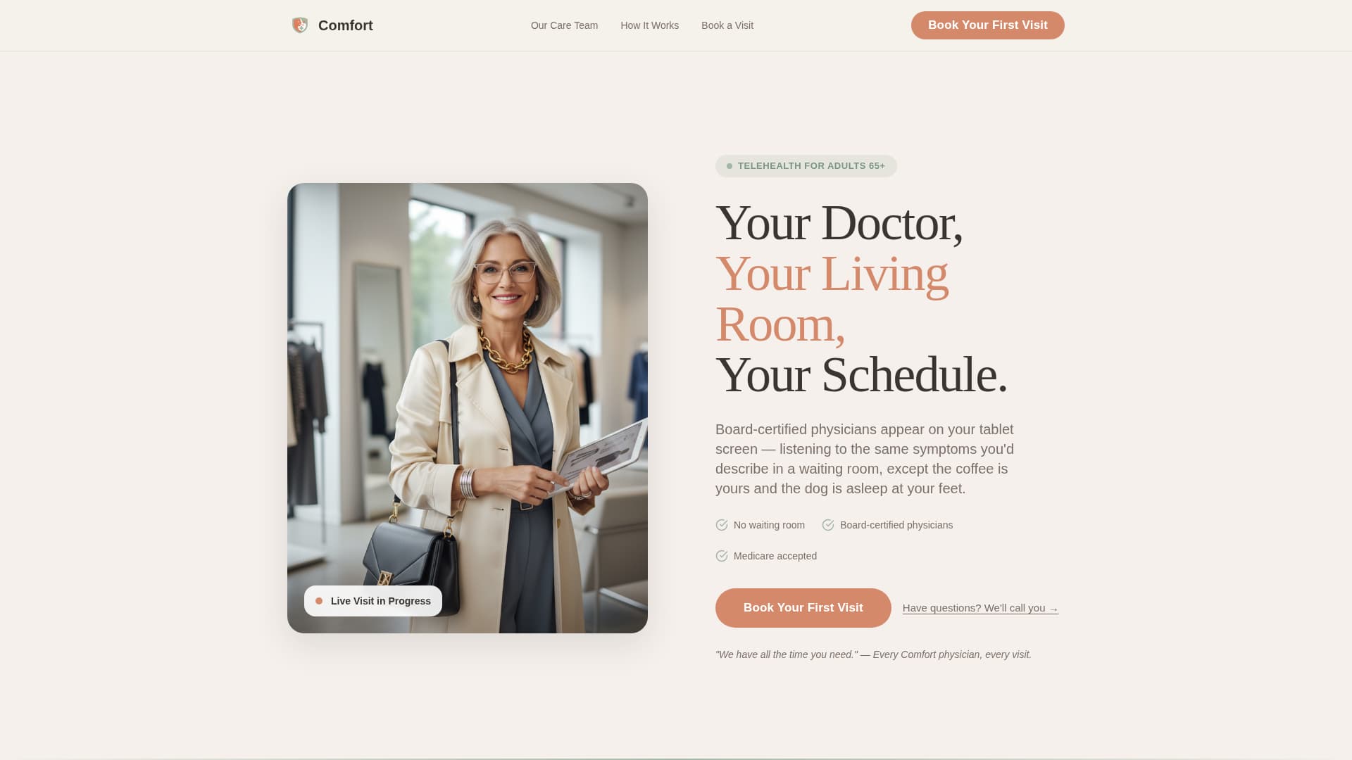 Home Care Agency Booking Website Template