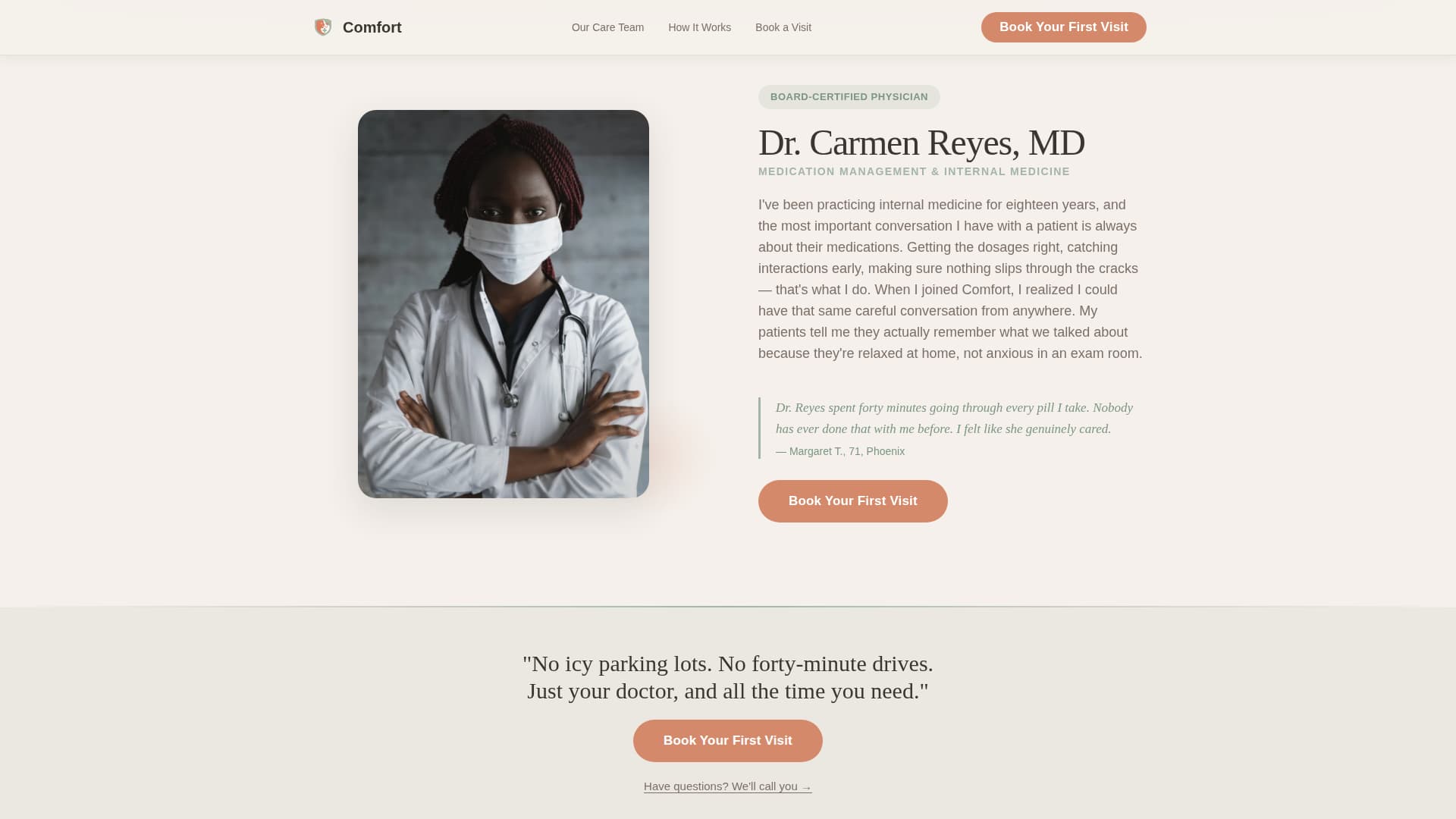 Home Care Agency Booking Website Template