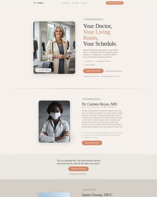 Home Care Agency Booking Website Template