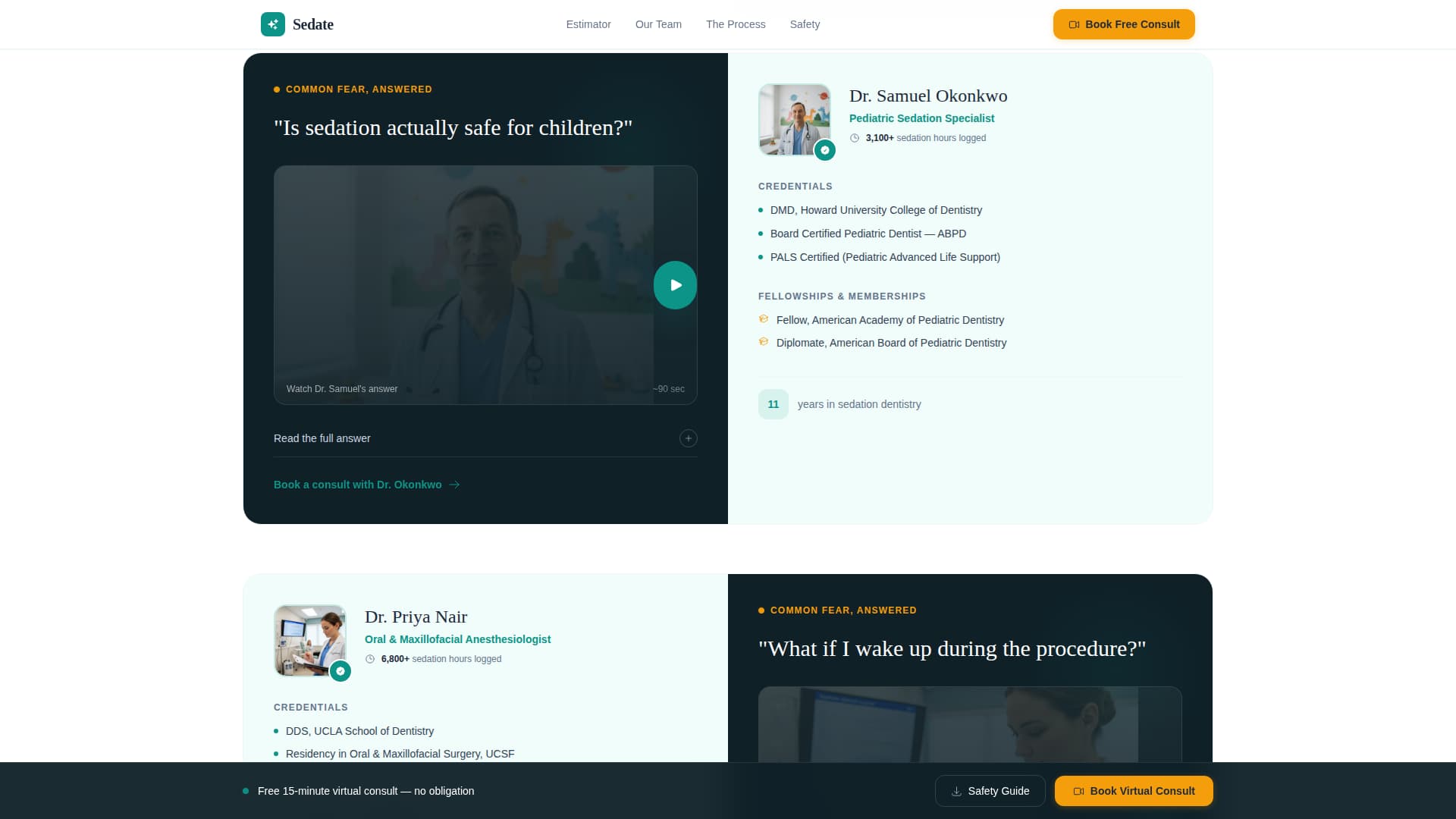 Sedate — Soothing Oral Surgery Landing Page Template