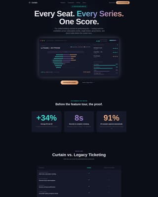 Opera Vertical SaaS Booking Website Template