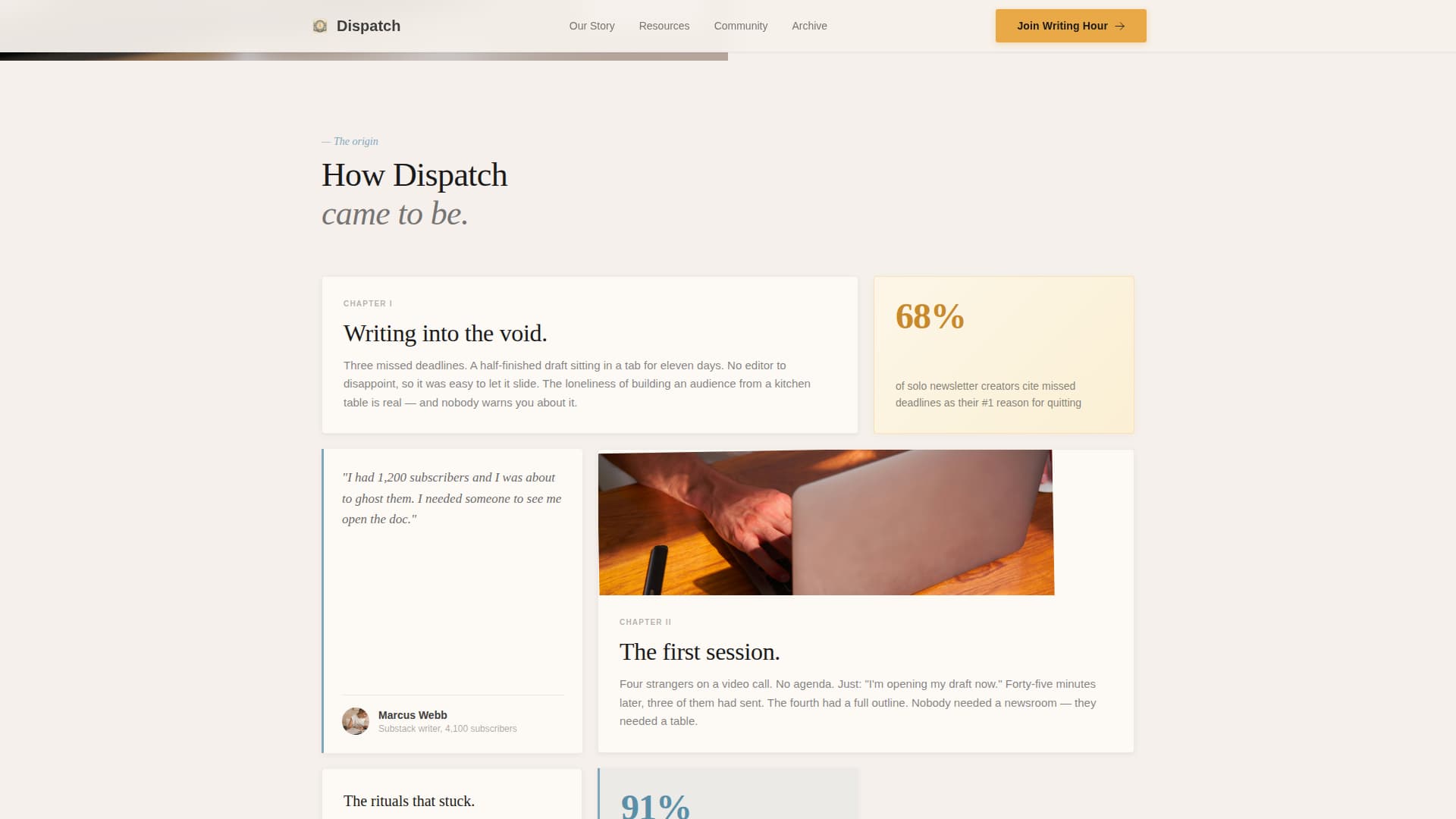Dispatch - Focused Newsletter Landing Page Template