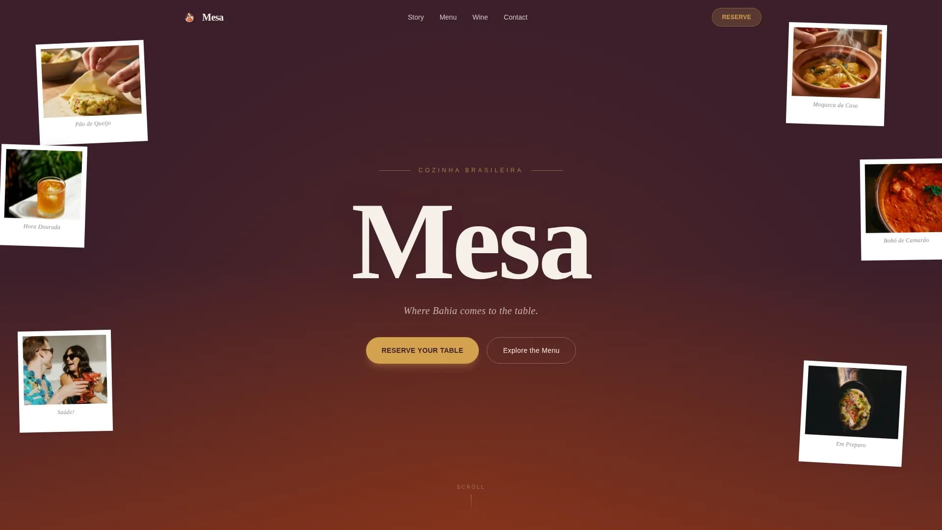 Horizon — Artisan Brazilian Dining Landing Page Template