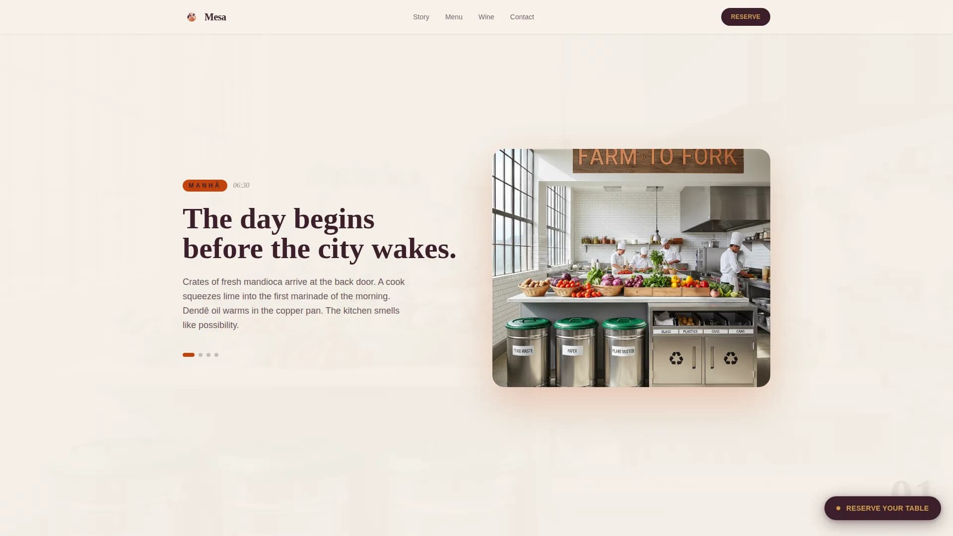 Horizon — Artisan Brazilian Dining Landing Page Template
