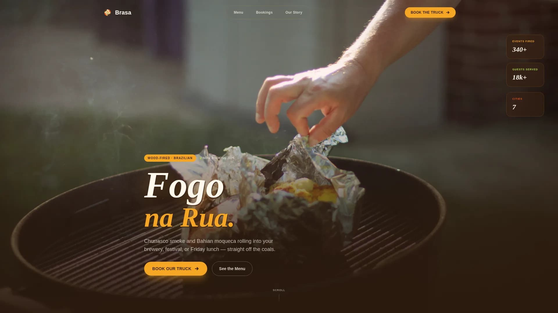 Ember — Artisan Brazilian Barbecue Landing Page Template