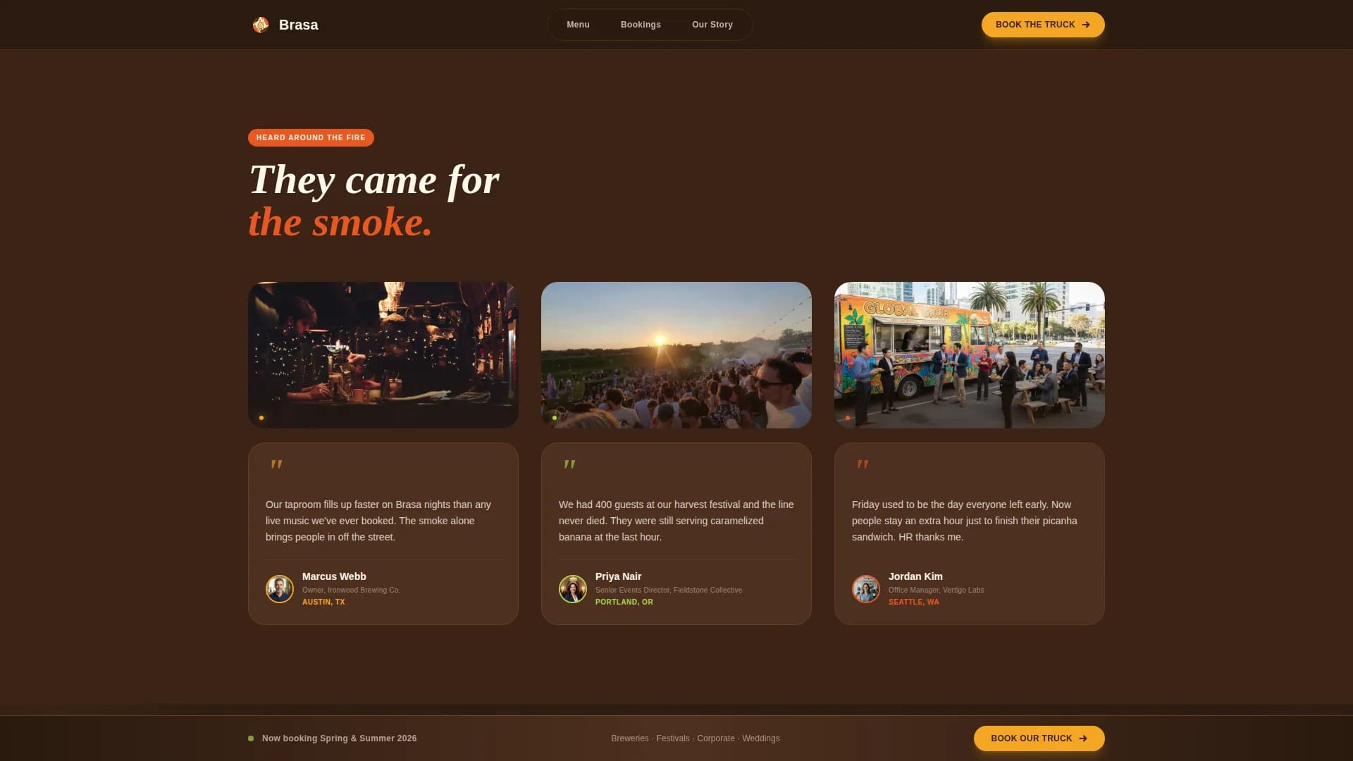 Ember — Artisan Brazilian Barbecue Landing Page Template