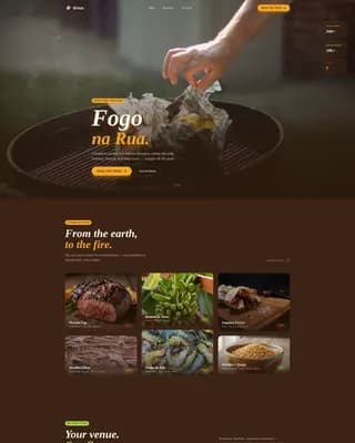 Ember — Artisan Brazilian Barbecue Landing Page Template
