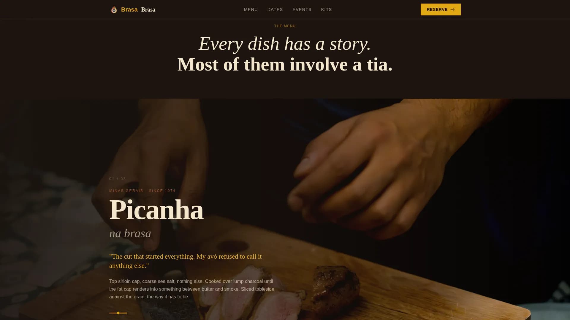 Churrasco — Immersive Brazilian Dining Landing Page Template