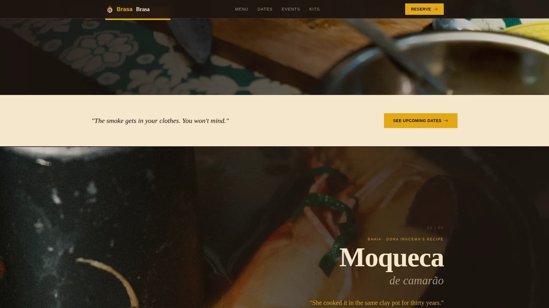 Churrasco — Immersive Brazilian Dining Landing Page Template