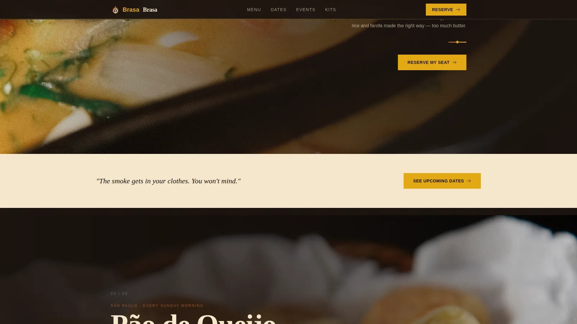 Churrasco — Immersive Brazilian Dining Landing Page Template