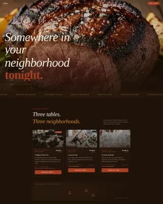 Gather — Intimate Brazilian Dining Landing Page Template