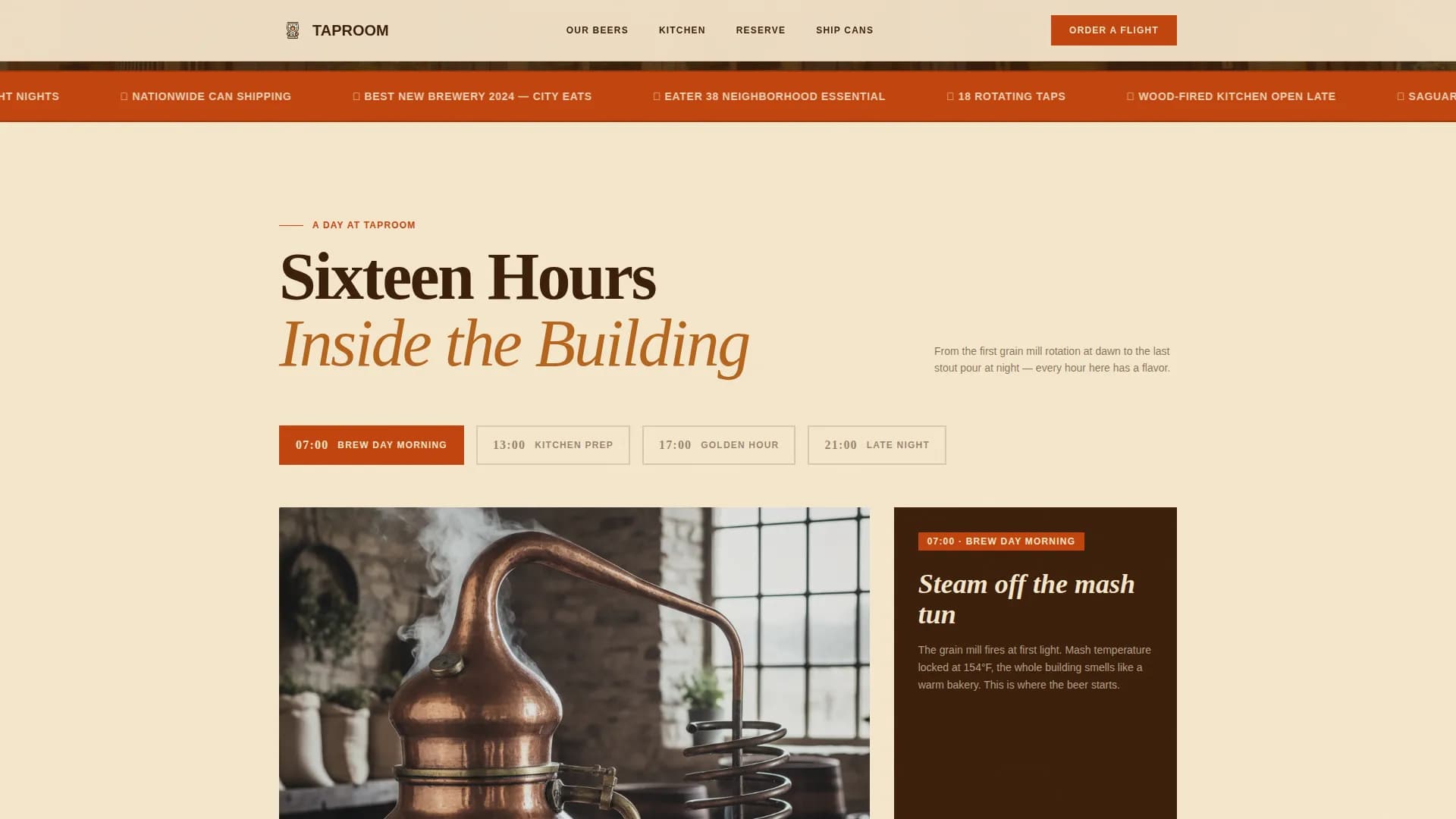 Gallery — Curated Brewpub Experience Landing Page Template