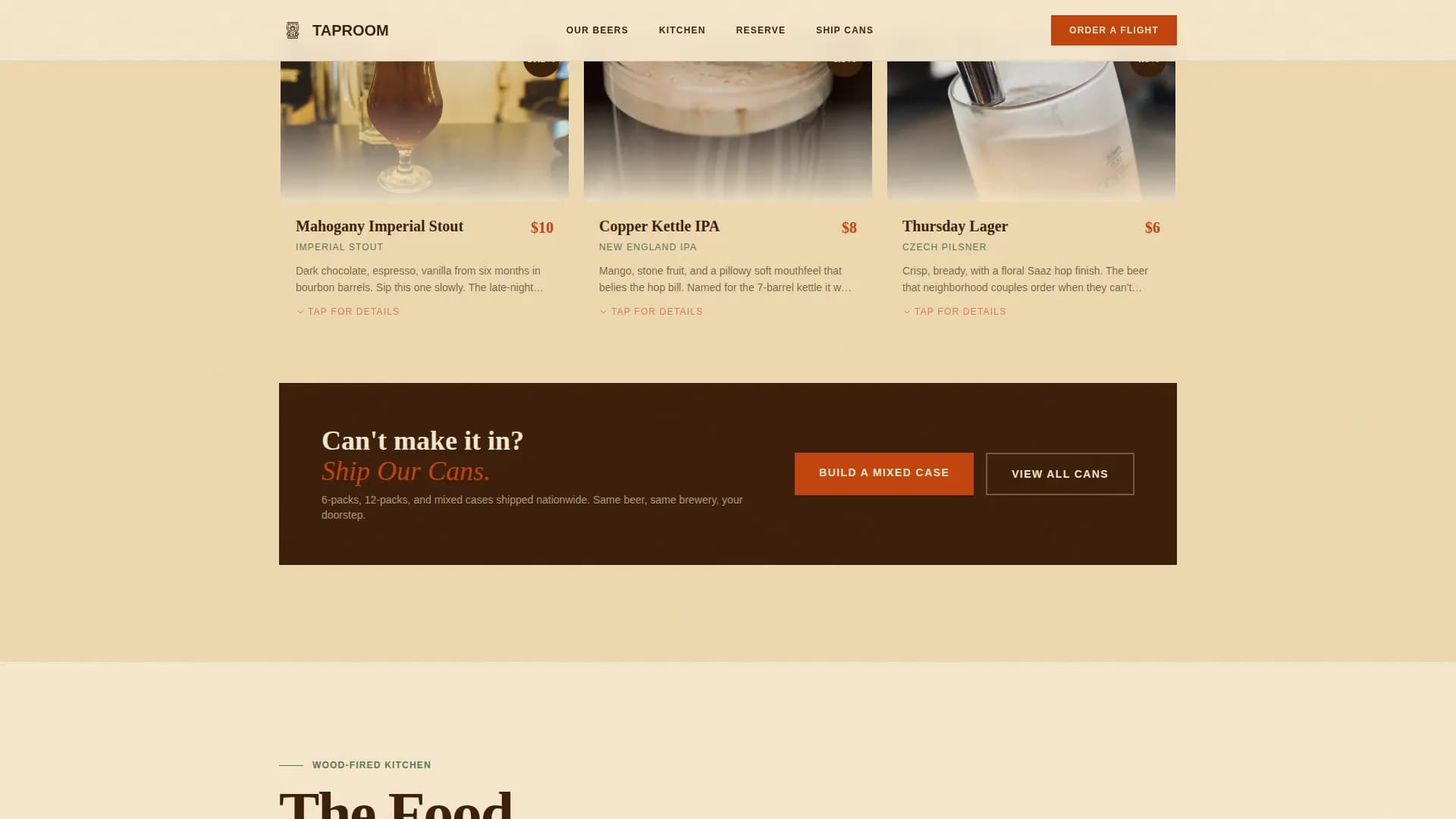 Gallery — Curated Brewpub Experience Landing Page Template