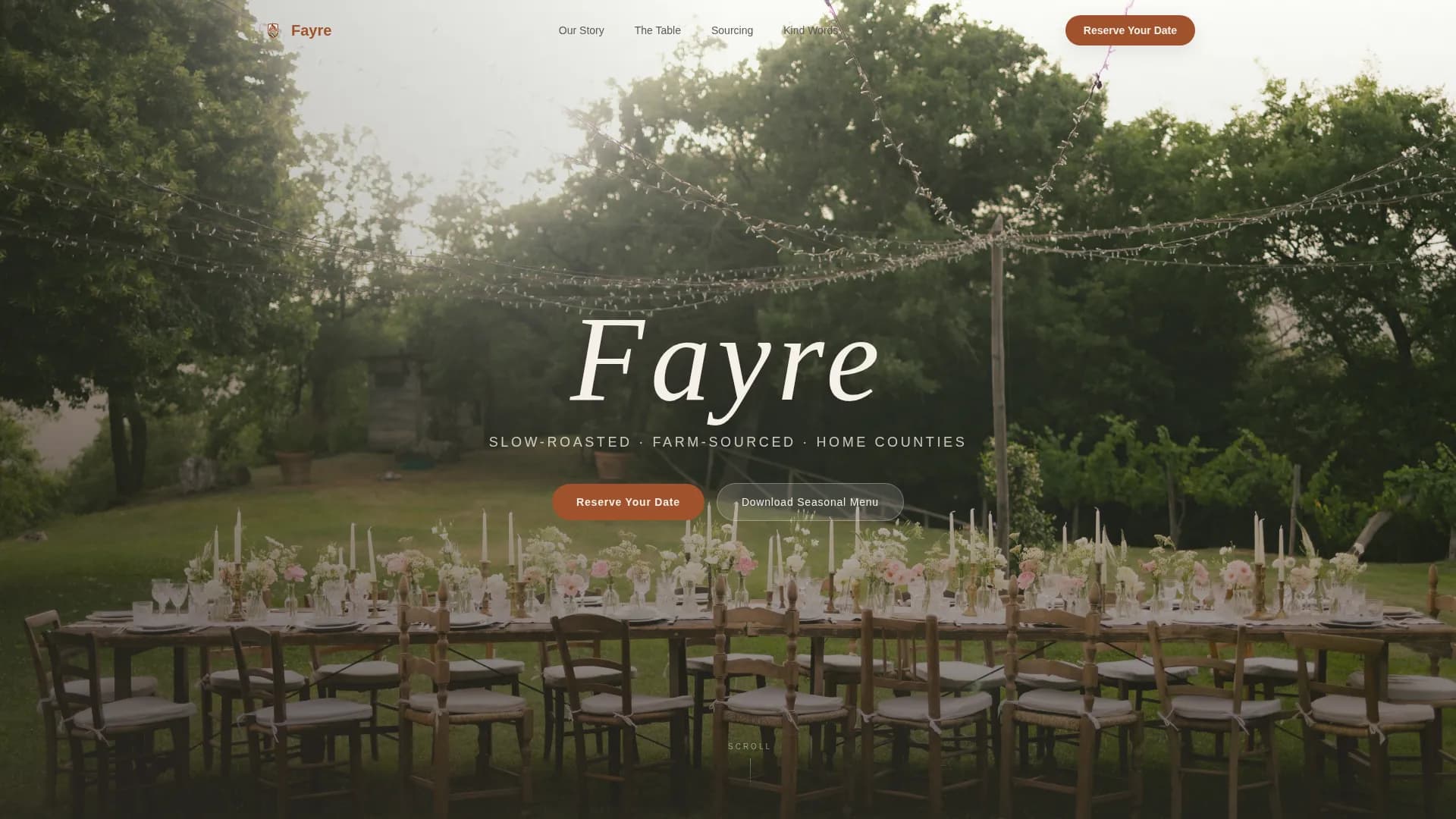 Feast — Bespoke Catering Services Landing Page Template