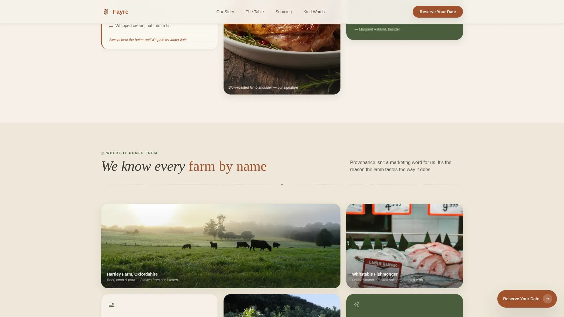 Feast — Bespoke Catering Services Landing Page Template